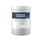 Lefranc & Bourgeois - gesso, aditivo para acrílico, preparador de superficie mate opaco, 500 ml,...